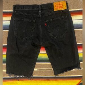 Levi’s jeans 501 shorts black cut offs 36